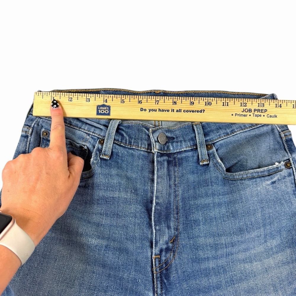 Levis 513 Jeans Sz 28x30 Blue Denim Lt/Medium Wash Mid Rise Straight Leg Casual - Picture 4 of 8
